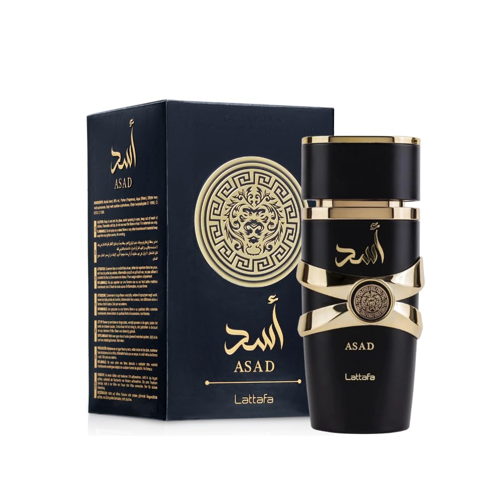 Lattafa Asad 100ml – Bold and long-lasting Eau de Parfum with rich oriental and spicy notes.