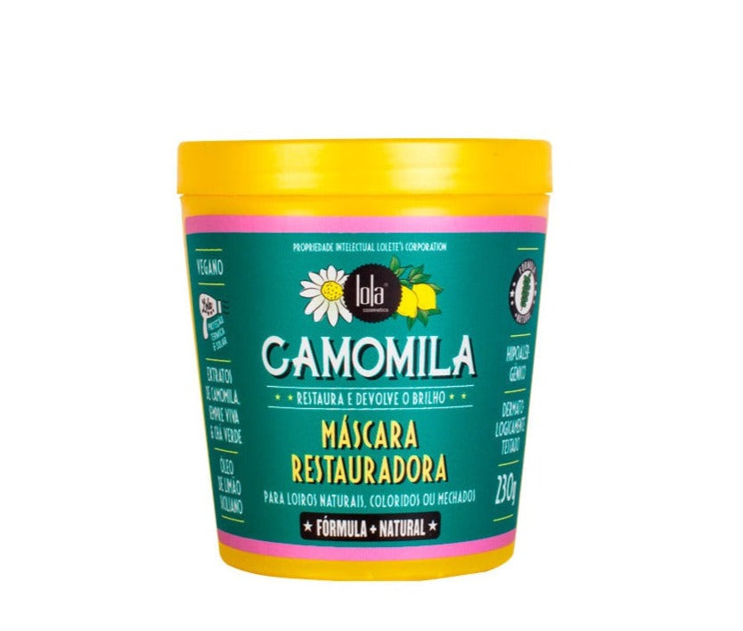 Lola Camomila Mask 230g – Deep repair and shine-enhancing treatment for blonde hair, enriched with chamomile.