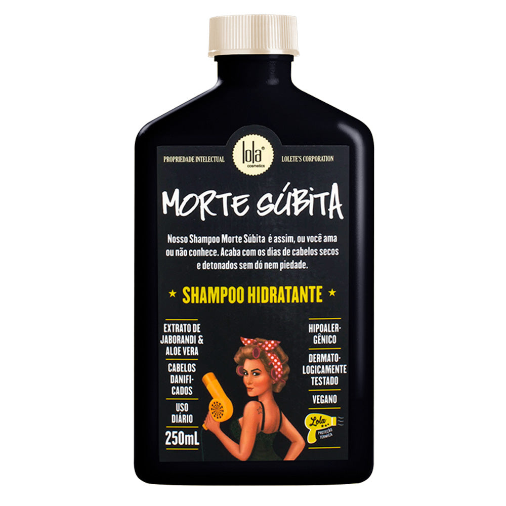 Lola Morte Súbita Shampoo 250ml – Deep hydration and repair for damaged and dry hair.