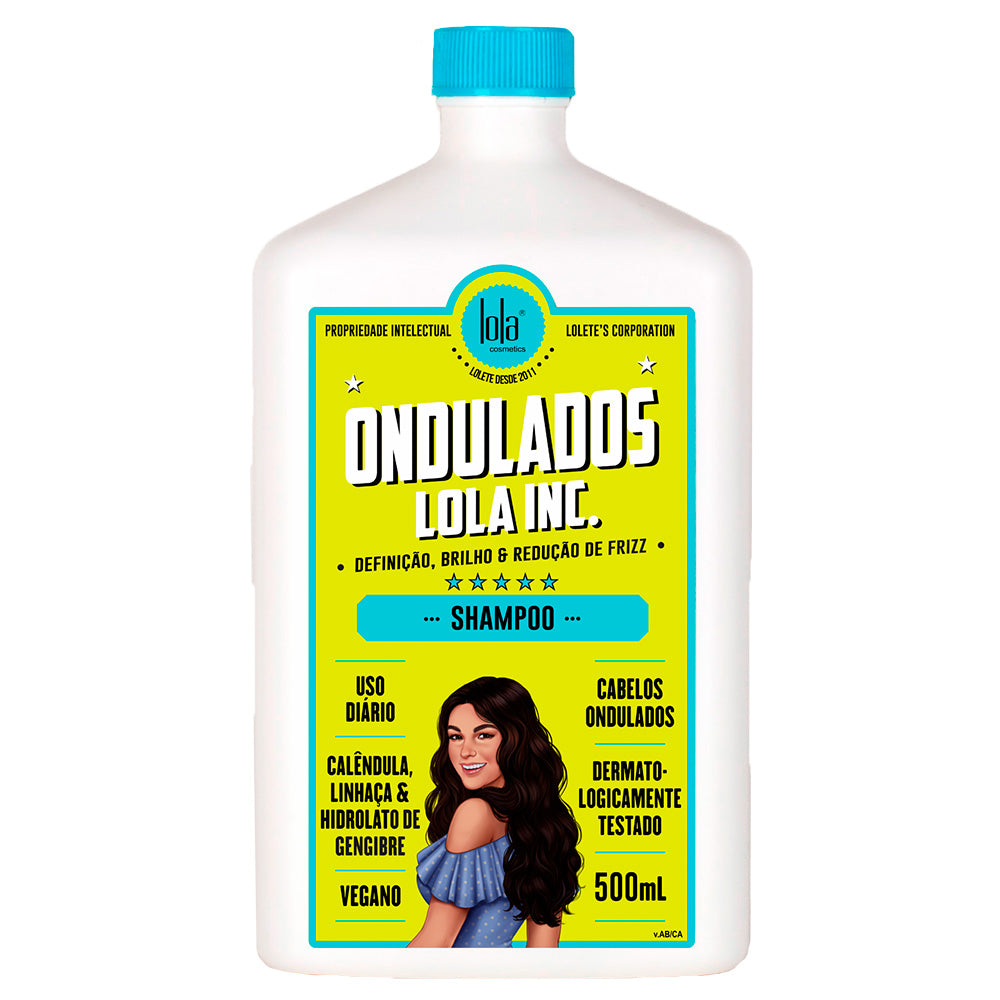 Lola Ondulados Shampoo 500ml – Gently cleanses while enhancing natural waves and reducing frizz for smooth, defined hair