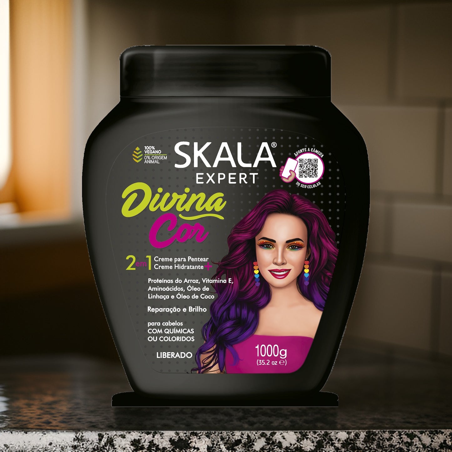 Skala Divina Cor 1000g – Nourishing hair mask for colored and protected hair.
