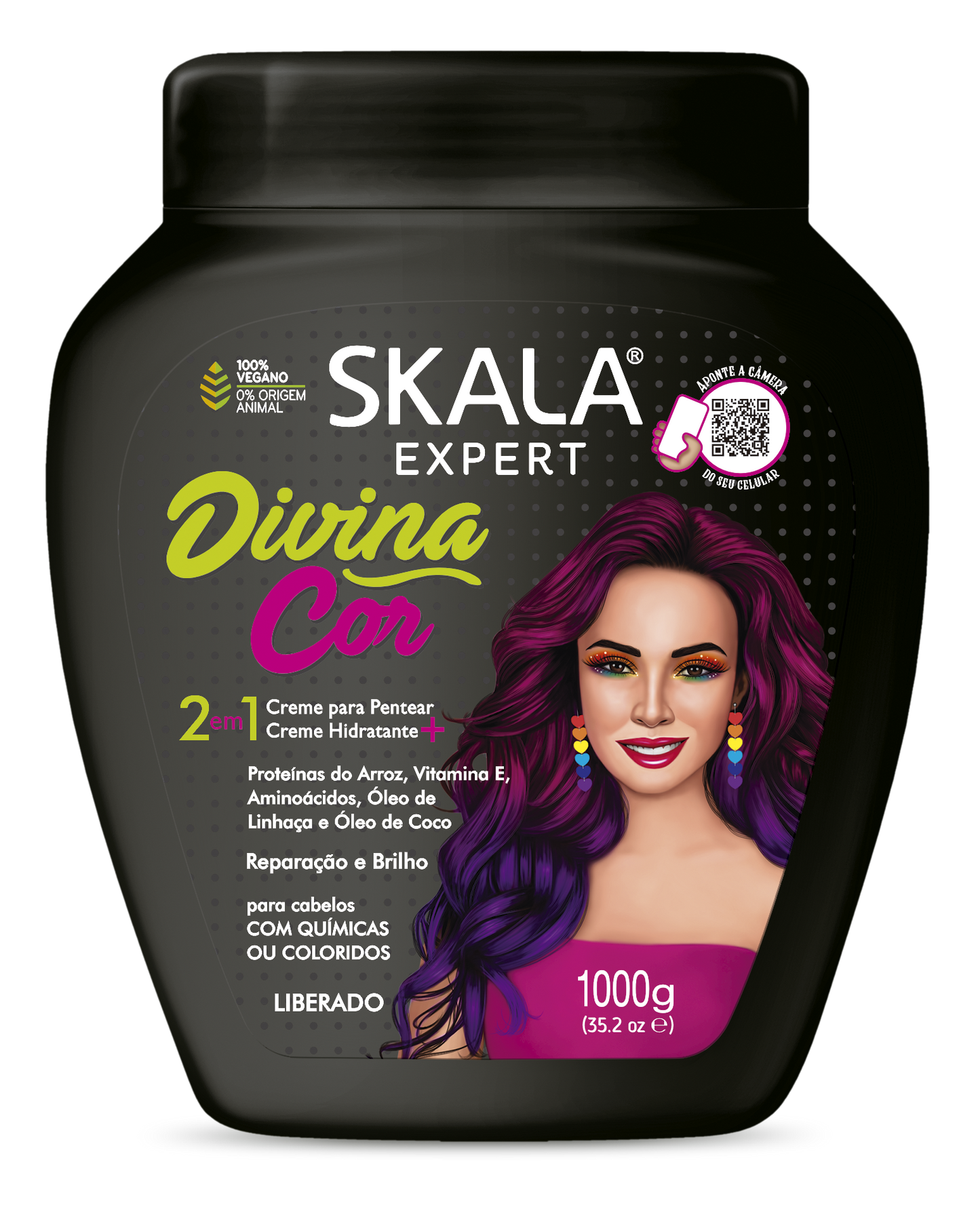Skala Divina Cor 1000g – Nourishing hair mask for colored and protected hair.