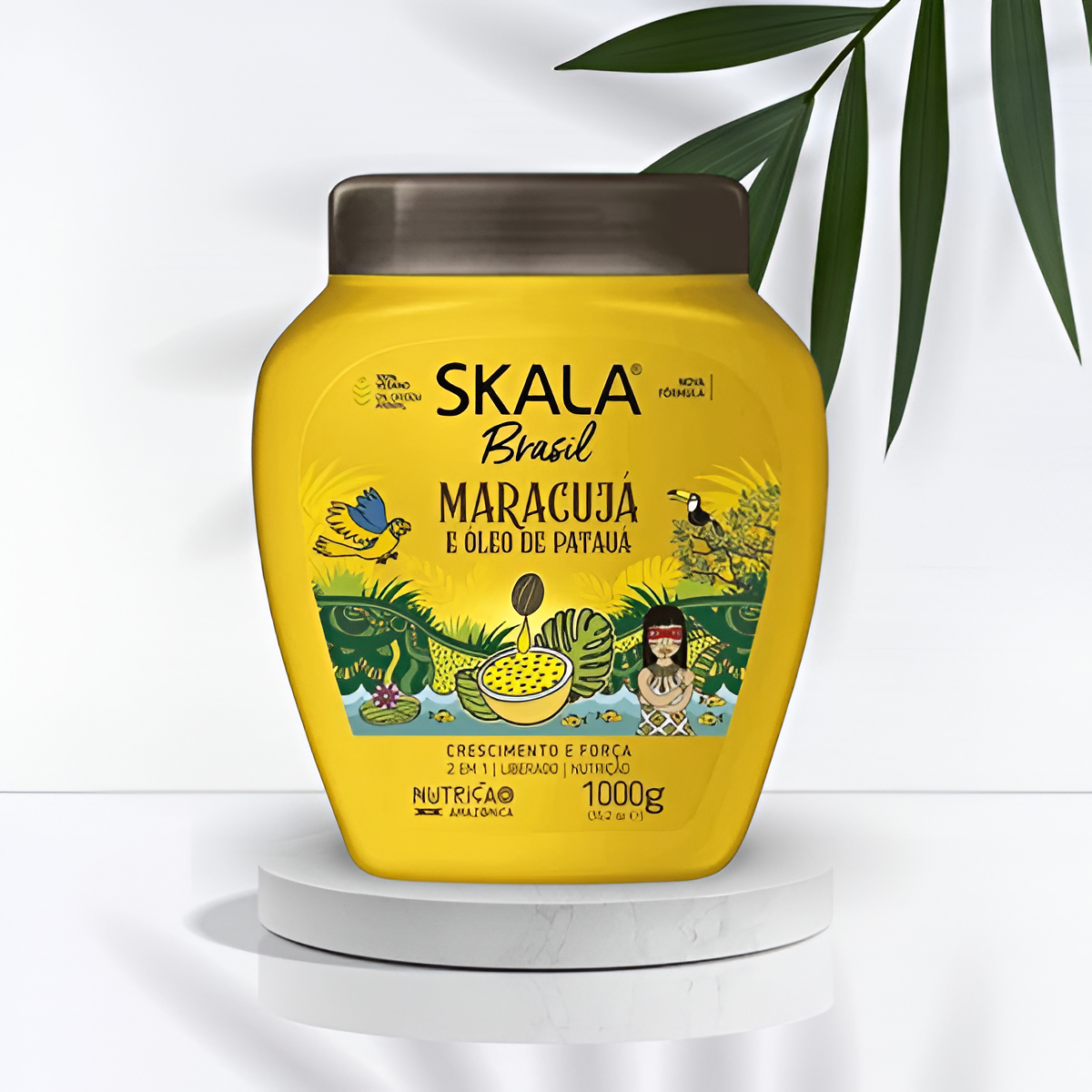 SKALA Maracujá e Óleo de Patauá 1000g – Máscara vegana para fortalecimento e crescimento capilar, hidratação profunda e brilho saudável.