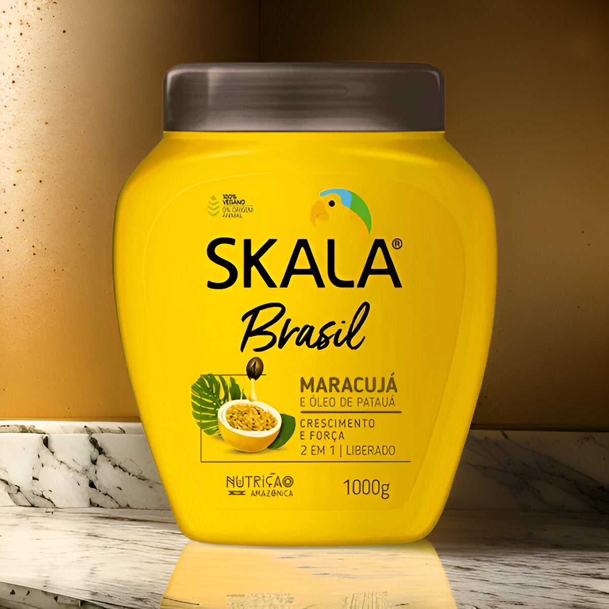 Skala Passion Fruit and Patauá Oil 1000g – Deep hydration and nourishment for stronger, healthier hair. Ideal for curly and dry hair types.