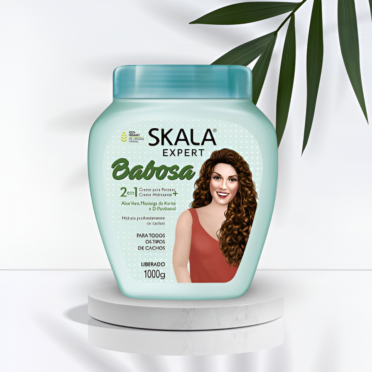 Skala Babosa 2-in-1 Hair Mask 1000g – Aloe vera-infused deep hydration treatment for curly hair. Enhances softness, definition, and shine with a vegan formula