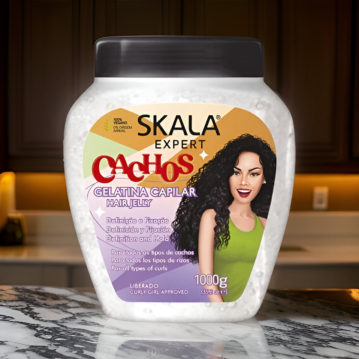 Skala Curls Hair Gelatin 1000g – Defines and hydrates curls for long-lasting bounce and shine. Vegan and sulfate-free formula