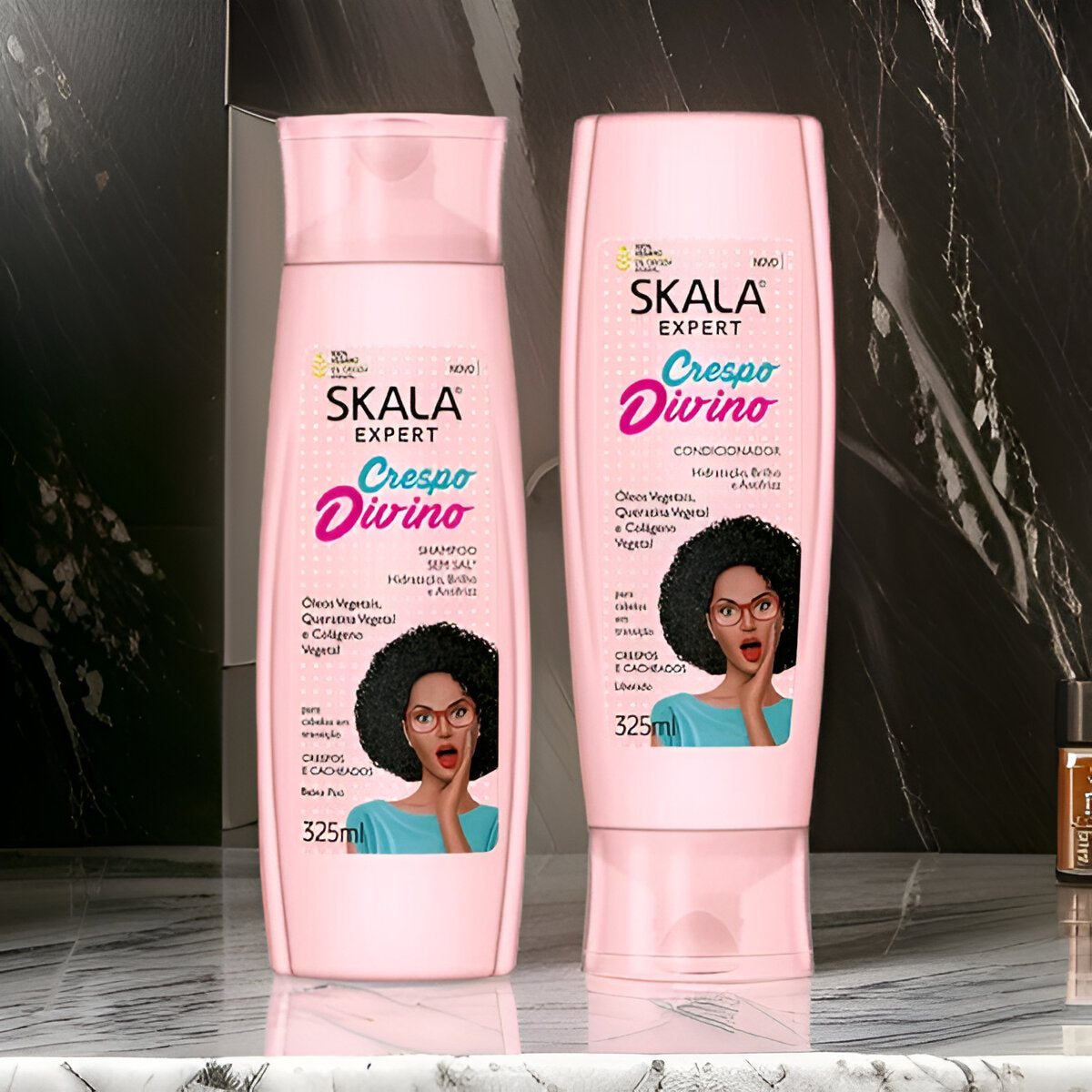 Skala Kit Shampoo + Conditioner Crespo Divino – Deep hydration and curl definition. Vegan formula free of sulfates and parabens