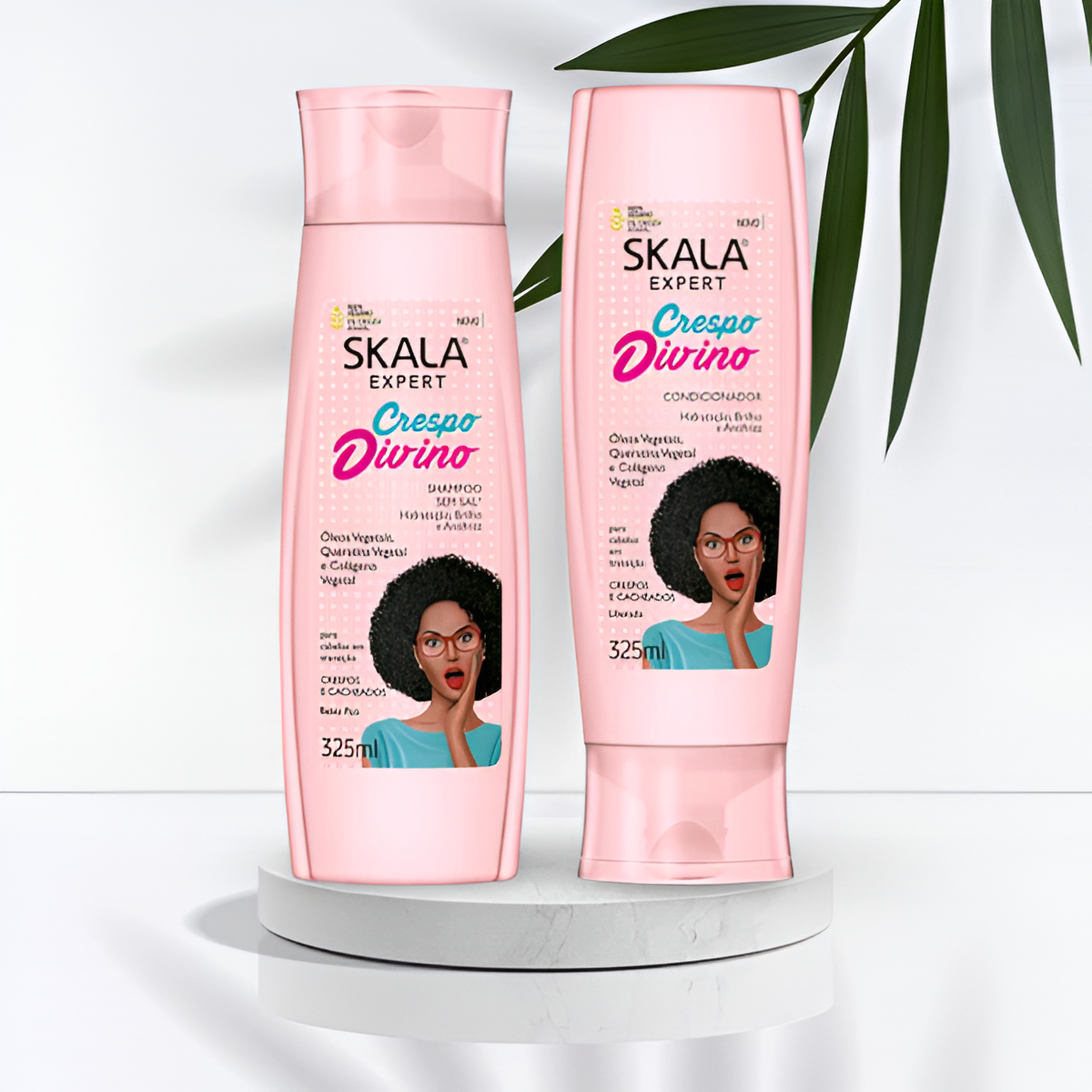 Skala Kit Shampoo + Conditioner Crespo Divino – Deep hydration and curl definition. Vegan formula free of sulfates and parabens