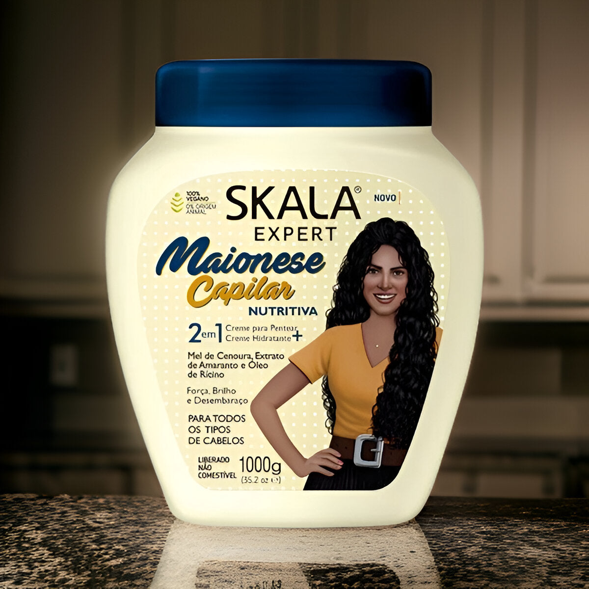 Skala Mayonnaise Capilar 1000g – Intense hydration and shine for dry and damaged hair. Nourishing formula for smooth, healthy strands.