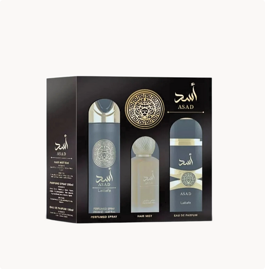 Lattafa Asad EDP Spray 100ml - Perfumed Spray 200ml - Fresh Hair Mist