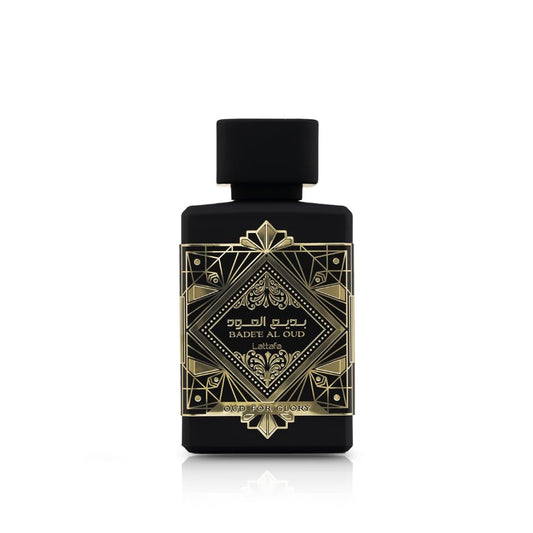 Lattafa Bade'e Al Oud Oud For Glory 100ml – Luxurious oud fragrance with warm, woody, and spicy notes