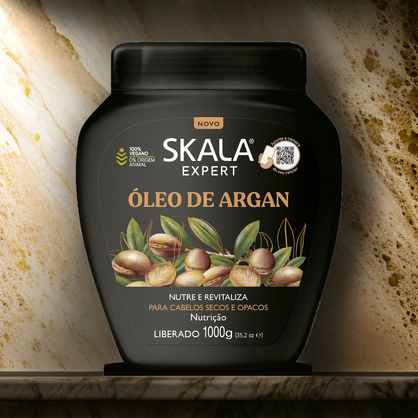 Skala Oleo de Argan 1000g – Deep treatment cream for dry and damaged hair.