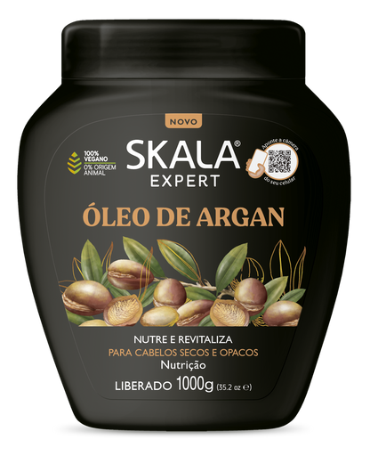Skala Oleo de Argan 1000g – Deep treatment cream for dry and damaged hair.